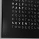 QLOCKTWO Earth 45 Steel Series Black Pepper White