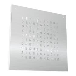 QLOCKTWO Earth 45 Steel Series Stainless Steel White