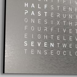 QLOCKTWO Earth 45 Steel Series Stainless Steel White