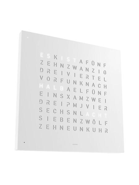 QLOCKTWO Earth 45 Steel Series White Pepper White