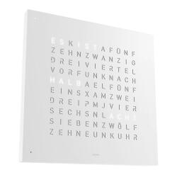 QLOCKTWO Earth 45 Steel Series White Pepper White