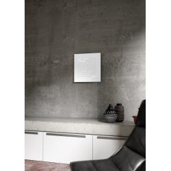 QLOCKTWO Earth 45 Steel Series White Pepper White