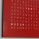 QLOCKTWO Earth 45 Steel Series Red Pepper White