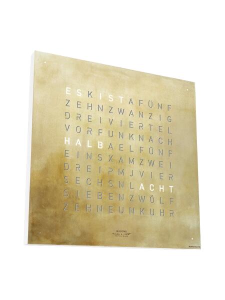 QLOCKTWO Earth 45 Creator´s Edition Silver & Gold White