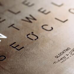 QLOCKTWO Earth 45 Creator´s Edition Silver & Gold White