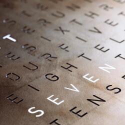 QLOCKTWO Earth 45 Creator´s Edition Silver & Gold White