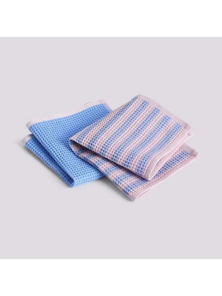 HAY Canteen Spültücher 2er-Set Hellblau rosa