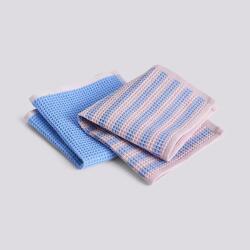 HAY Canteen Spültücher 2er-Set Hellblau rosa