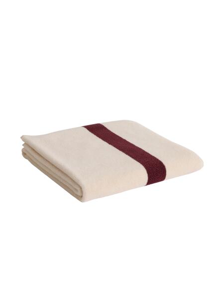 Hay Stripe Badetuch 70 x 140 cm Burgundy