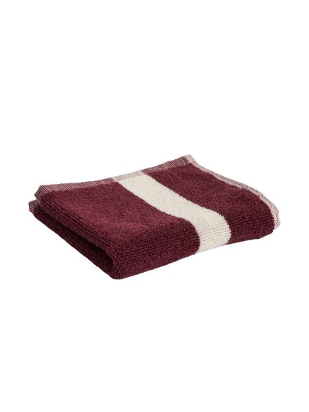 Hay Stripe Waschlappen 30 x 30 cm Burgundy