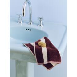 Hay Stripe Waschlappen 30 x 30 cm Burgundy