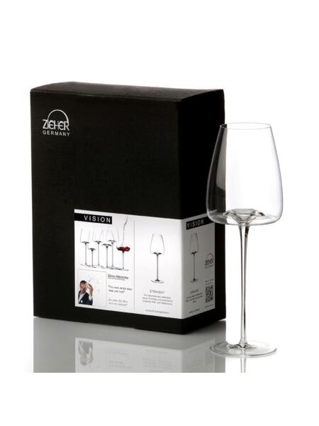 Zieher Vision Straight Weinglas 2er-Set, 540 ml, mundgeblasen, Kristallglas