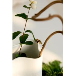 räder Vase Winterzauber Goldvogel Weiß
