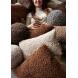 Blomus Rundes Kissen -TEDDY- Ø 26 cm Espresso