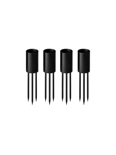 Ester & Erik Kerzenhalter 4er Set Medium Black