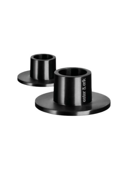 Ester & Erik Kerzenhalter 2er Set Small Matt Black