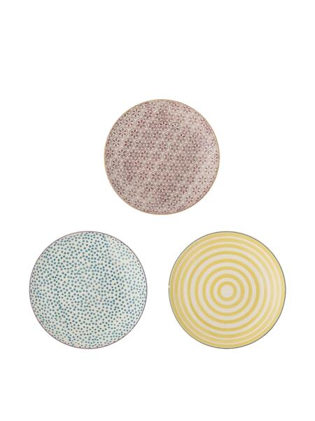 Bloomingville Teller Patrizia Ø16 cm Bunt 3er Set
