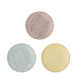 Bloomingville Teller Patrizia Ø16 cm Bunt 3er Set