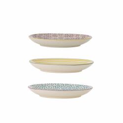 Bloomingville Teller Patrizia Ø16 cm Bunt 3er Set