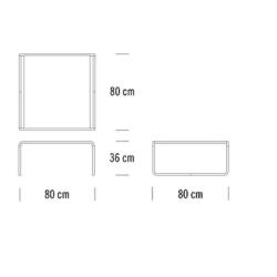 THONET Couchtisch B 20 a Esche Reinweiß