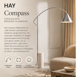Hay Stehleuchte Compass Brushed aluminium