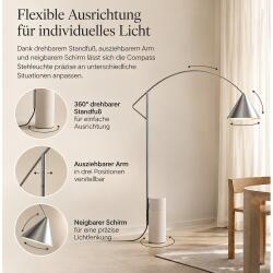 Hay Stehleuchte Compass Brushed aluminium