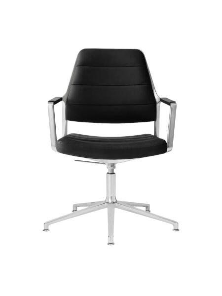 Vipp Drehstuhl 455+ Gleiter Black Leather