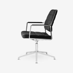 Vipp Drehstuhl 455+ Gleiter Black Leather