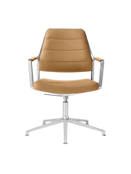 Vipp Drehstuhl 455+ Gleiter Camel Leather