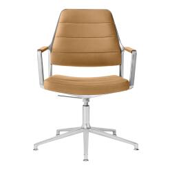 Vipp Drehstuhl 455+ Gleiter Camel Leather