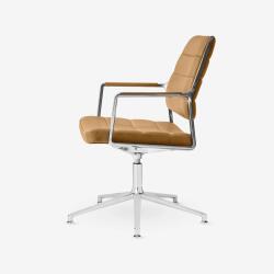 Vipp Drehstuhl 455+ Gleiter Camel Leather