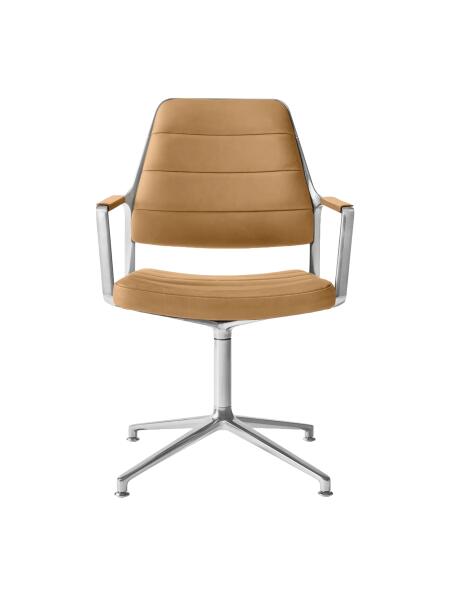Vipp Drehstuhl 455 Gleiter Camel Leather