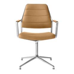 Vipp Drehstuhl 455 Gleiter Camel Leather