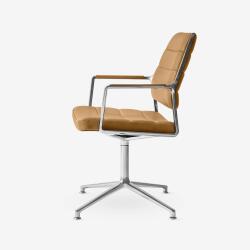 Vipp Drehstuhl 455 Gleiter Camel Leather