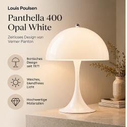 Louis Poulsen Tischleuchte Panthella 400 Opal White