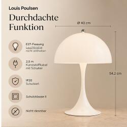 Louis Poulsen Tischleuchte Panthella 400 Opal White