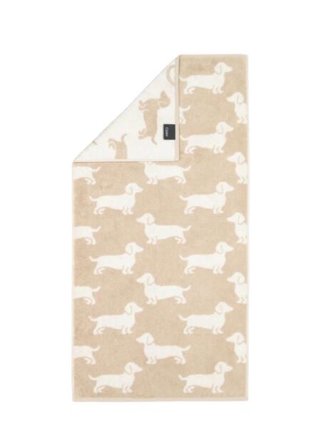 Cawö Handtuch We Love Dogs 50 x 100 cm Beige