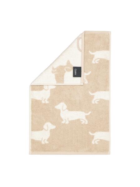 Cawö Gästetuch We Love Dogs 30 x 50 cm Beige