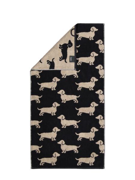 Cawö Handtuch We Love Dogs 50 x 100 cm Schwarz