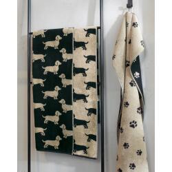 Cawö Handtuch We Love Dogs 50 x 100 cm Schwarz