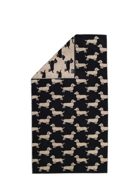 Cawö Duschtuch We Love Dogs 80 x 150 cm Schwarz