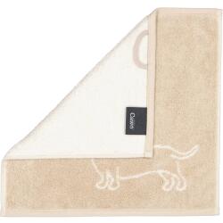 Cawö Seiftücher We Love Dogs 30 x 30 cm 3er Set Beige