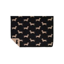 Cawö Wohndecke We Love Dogs 150 x 200 cm Schwarz