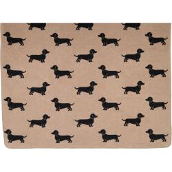Cawö Wohndecke We Love Dogs 150 x 200 cm Schwarz