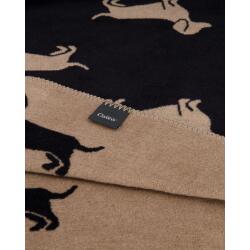 Cawö Wohndecke We Love Dogs 150 x 200 cm Schwarz