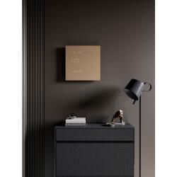 QLOCKTWO Earth 45 Steel Series Olive White Deutsch
