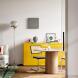 QLOCKTWO Earth 45 Steel Series Olive White Deutsch