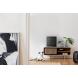 QLOCKTWO Earth 45 Steel Series Olive White Deutsch