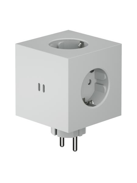 Avolt Wand-Mehrfachsteckdose Square 2 USB-C Gotland Gray