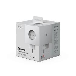 Avolt Wand-Mehrfachsteckdose Square 2 USB-C Gotland Gray